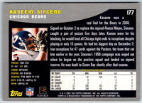 2001 Topps Kaseem Sinceno #177
