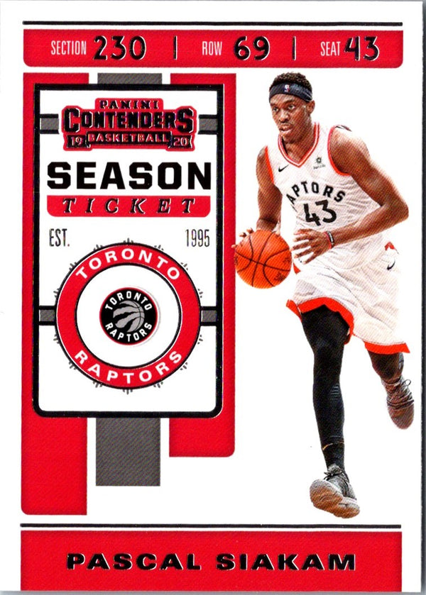 2019 Panini Contenders Pascal Siakam #87