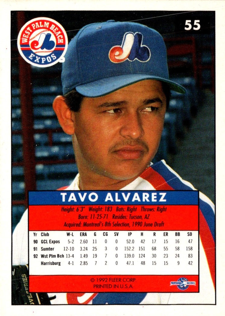 1992 Fleer Excel Tavo Alvarez