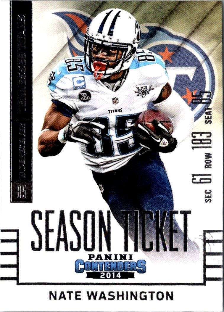 2014 Panini Contenders Nate Washington