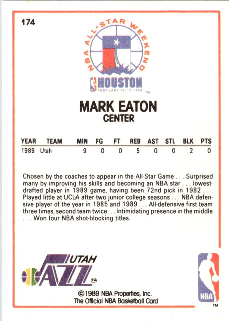1989 Hoops All-Star Panels Perforated Mark Eaton