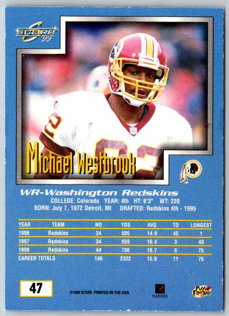 1999 Score Michael Westbrook