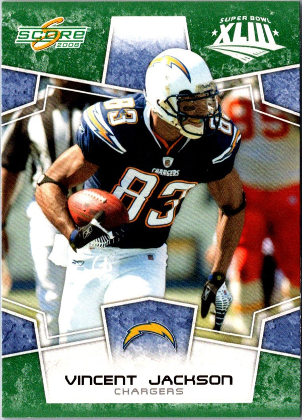 2008 Score Super Bowl XLIII Vincent Jackson #262