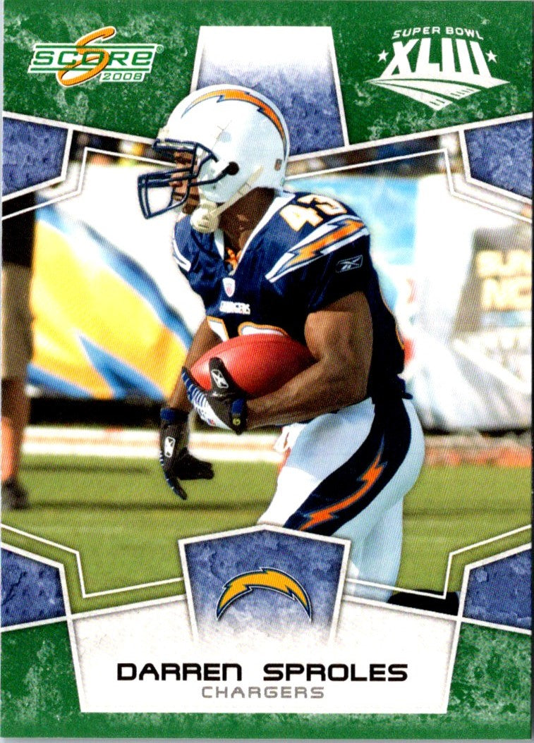 2008 Score Super Bowl XLIII Darren Sproles