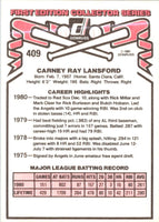 1981 Donruss Carney Lansford #409