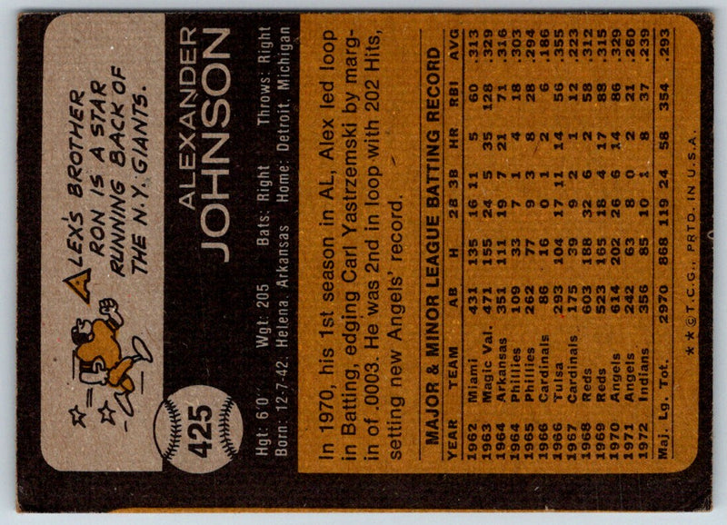 1973 O-Pee-Chee Alex Johnson