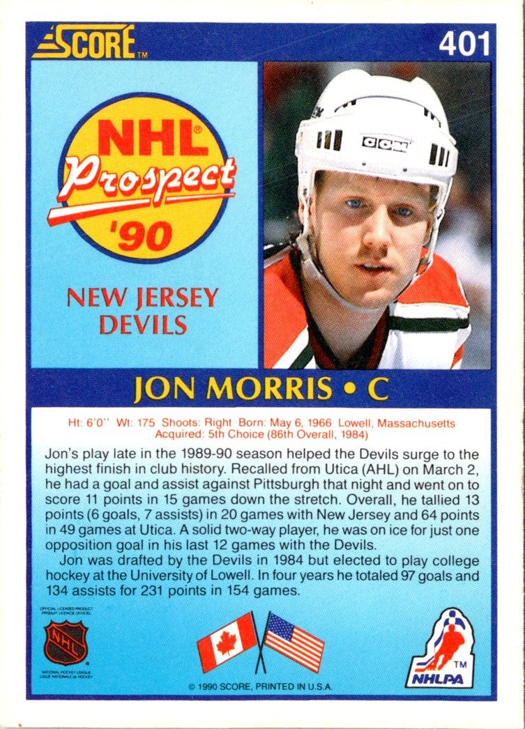 1990 Score Jon Morris