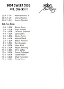 2004 Fleer Sweet Sigs Checklists Checklist Checklist