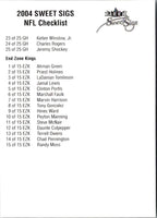 2004 Fleer Sweet Sigs Checklists Checklist Checklist #NNO
