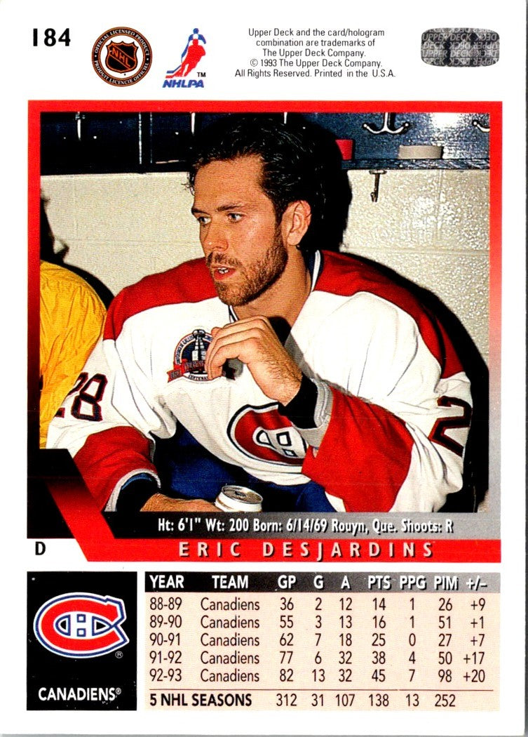 1993 Upper Deck Eric Desjardins