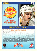 1990 Score Mario Thyer #382 Rookie