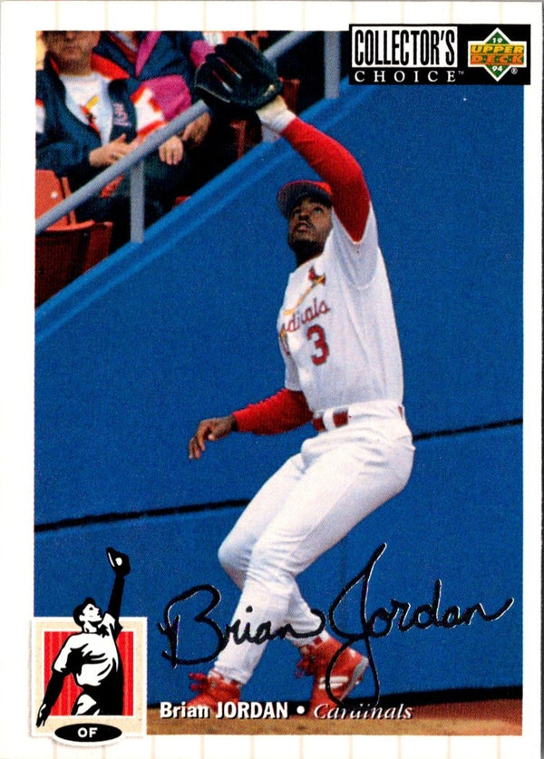 1994 Collector's Choice Brian Jordan #154 Silver Signature