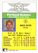 1990 CMC Portland Beavers Mike Dyer