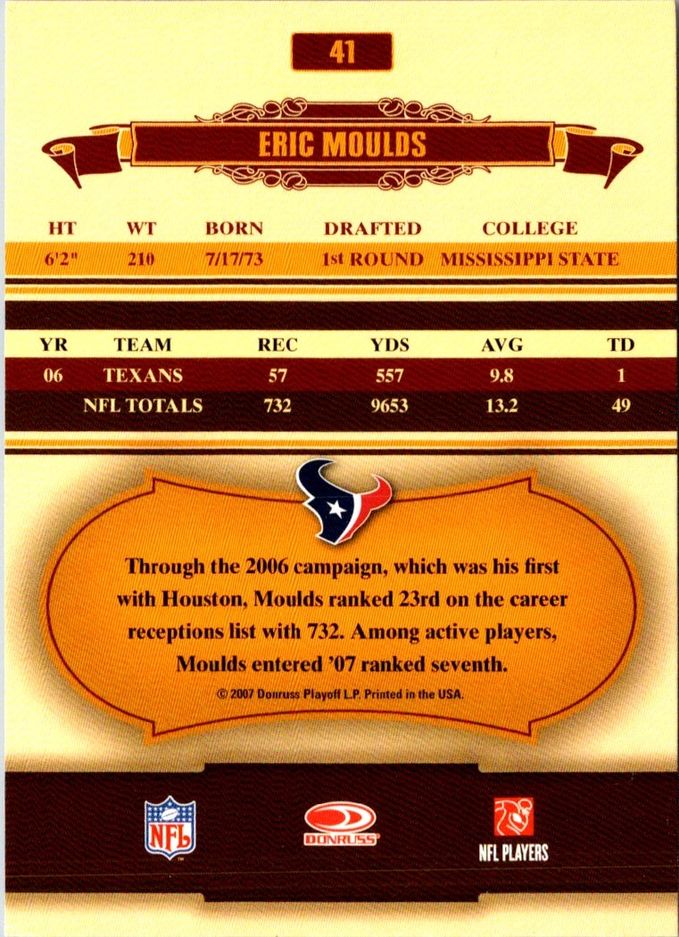 2007 Donruss Classics Eric Moulds