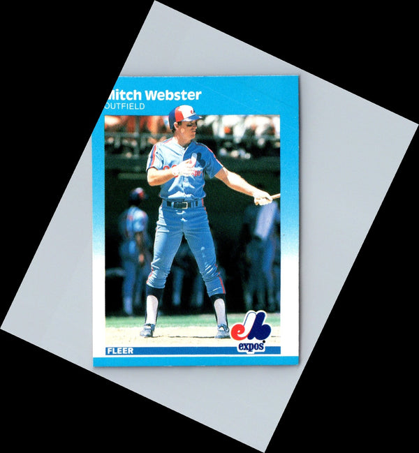 1986 Fleer Mitch Webster #265 Rookie