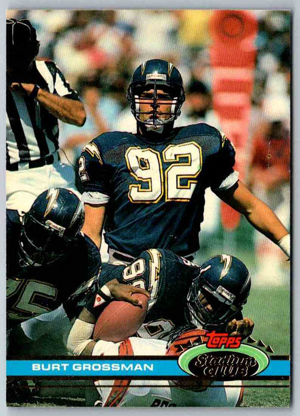 1991 Topps Stadium Club Football Burt Grossman #292