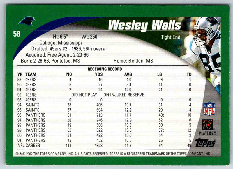 2011 Topps Football Wesley Walls