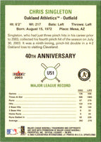 2003 Fleer Tradition Update Chris Singleton #U51