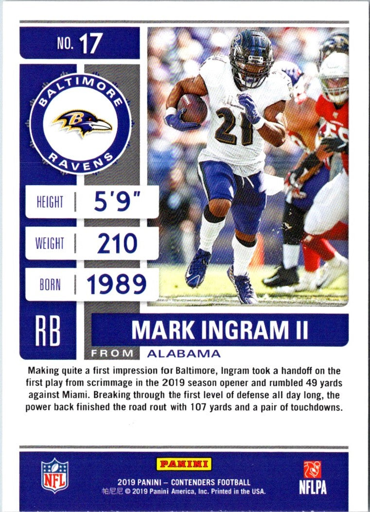 2019 Panini Mark Ingram II