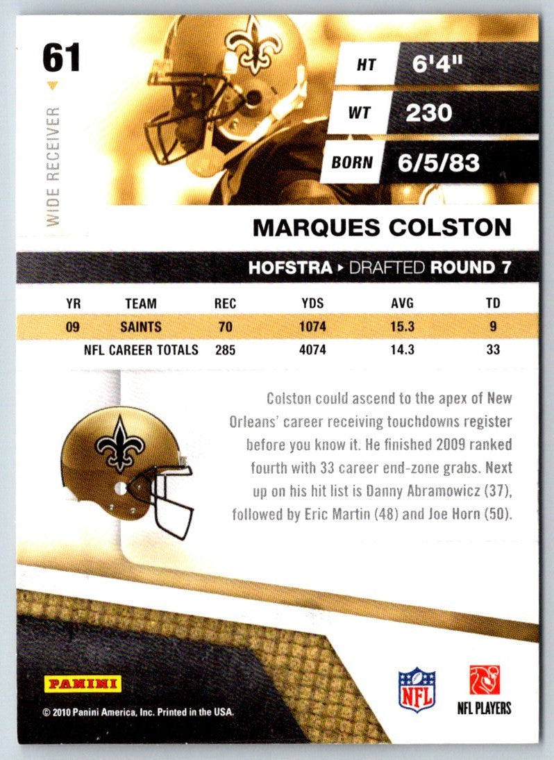 2010 Panini Absolute Memorabilia Marques Colston