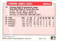 1991 ProCards Tomorrow's Heroes Eddie Zosky #159