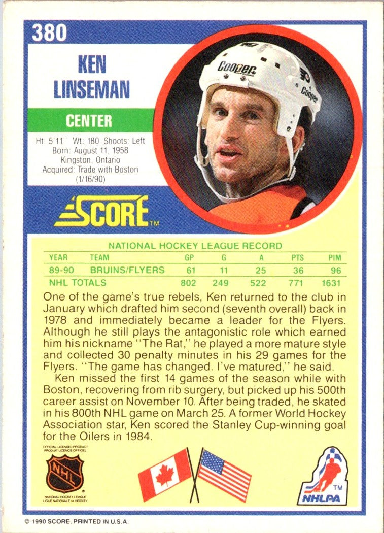1990 Score Ken Linseman