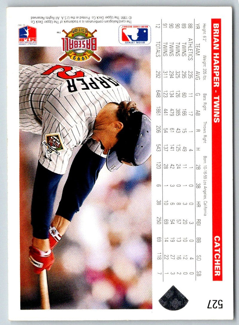 1992 Upper Deck Brian Harper