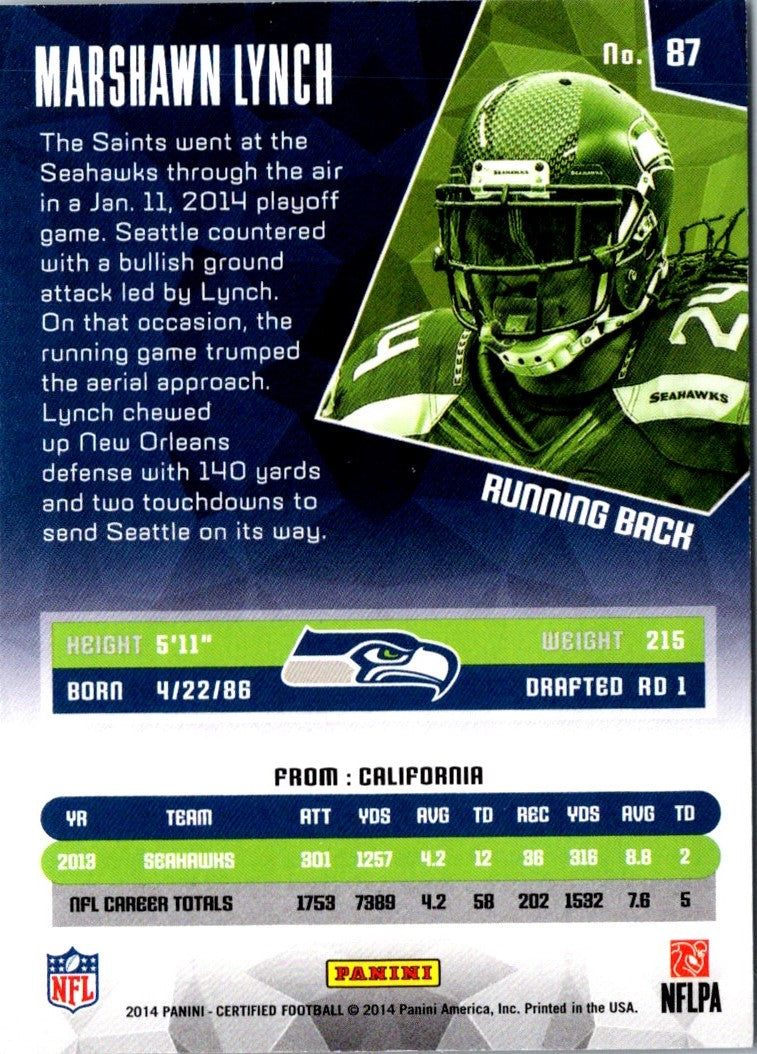 2014 Panini Certified Marshawn Lynch