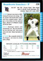 2005 Bowman Humberto Sanchez #228 Rookie