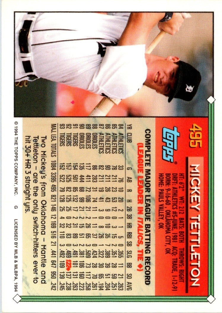 1994 Topps Mickey Tettleton