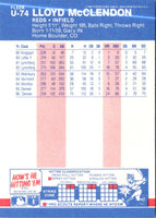 1987 Fleer Update Glossy Lloyd McClendon #U-74