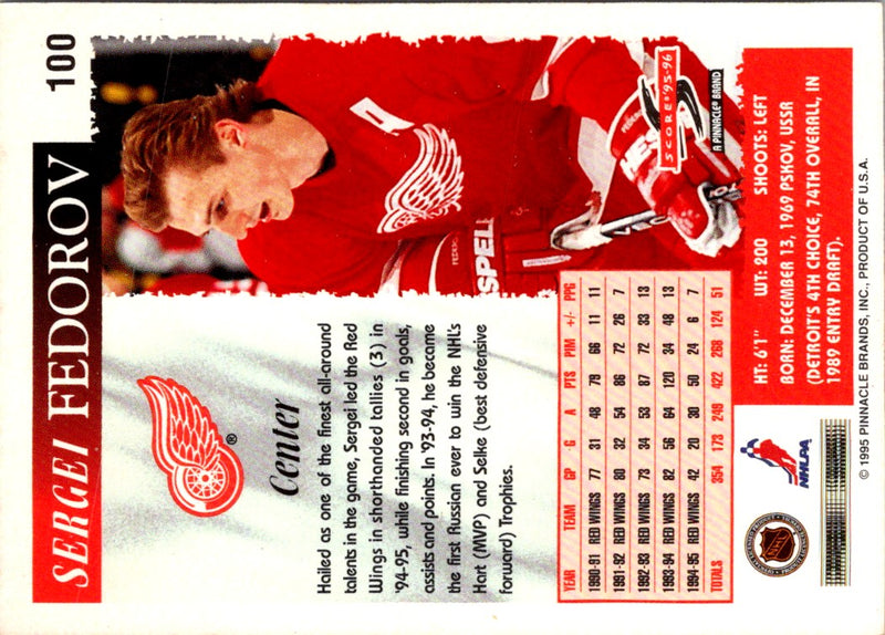 1995 Score Sergei Fedorov