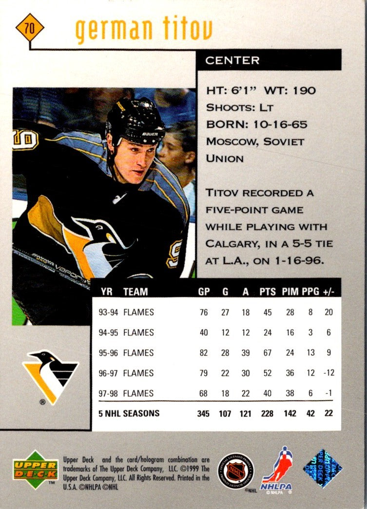 1998 Upper Deck Black Diamond German Titov