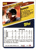 1993 Topps Stan Humphries #444