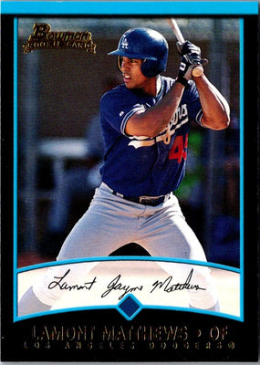 2001 Bowman Draft Picks & Prospects Lamont Matthews #BDP15 Rookie