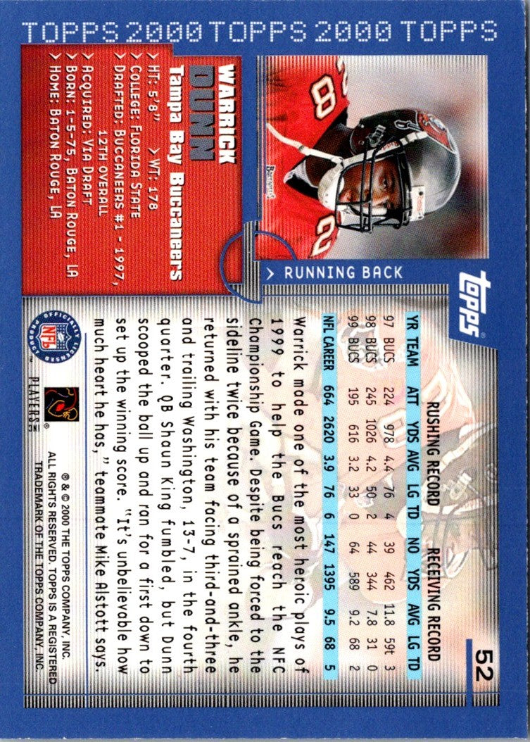 2000 Topps Warrick Dunn