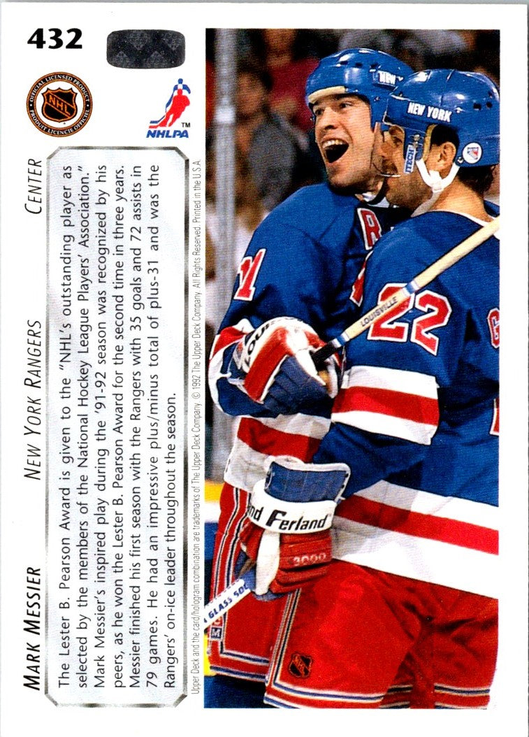 1992 Upper Deck Mark Messier