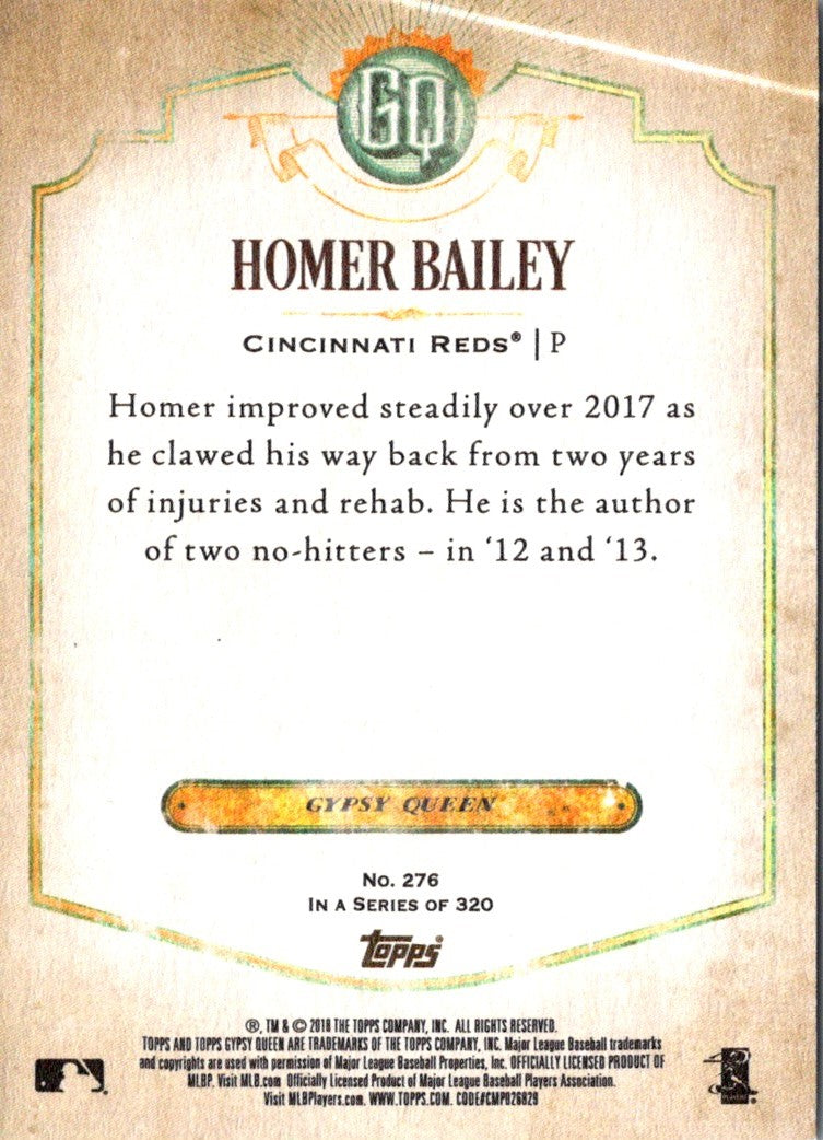 2018 Topps Gypsy Queen Homer Bailey