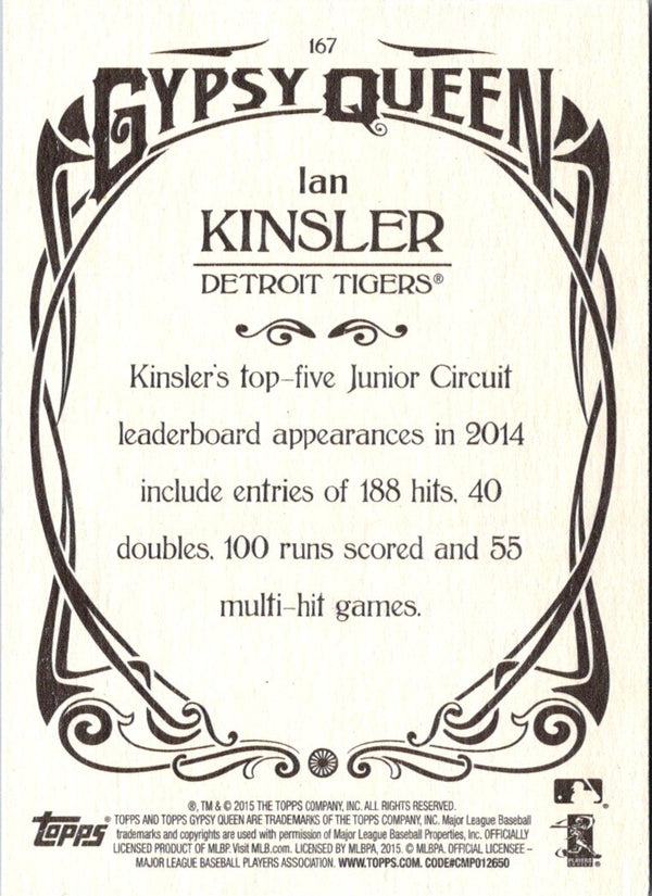 2015 Topps Gypsy Queen Ian Kinsler #167