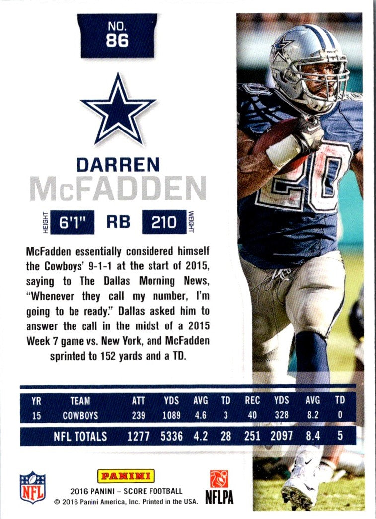 2016 Score Darren McFadden