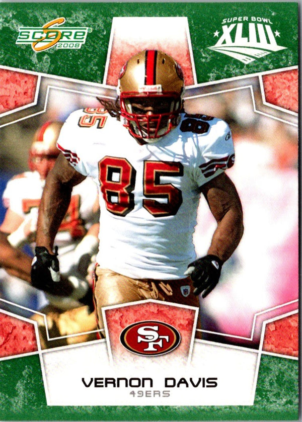 2008 Score Super Bowl XLIII Vernon Davis #273