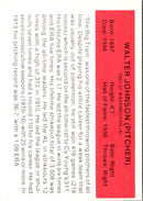 1987 Hygrade All-Time Greats Walter Johnson