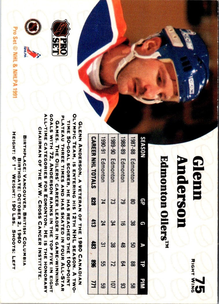 1991 Pro Set Glenn Anderson