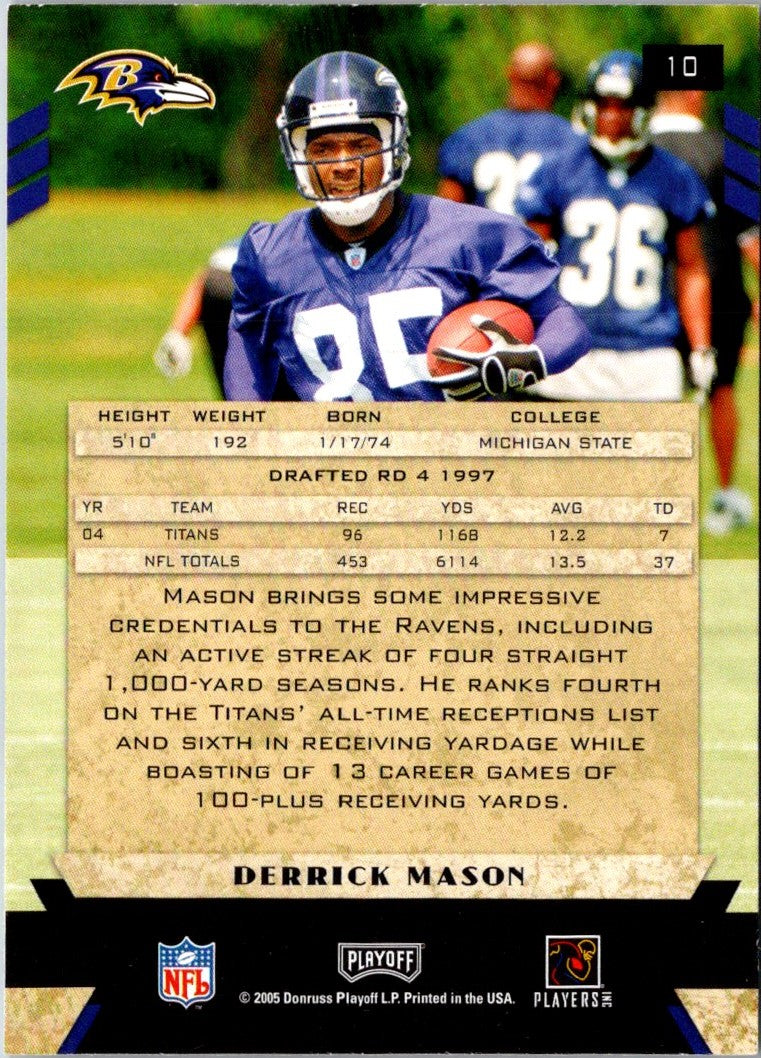 2005 Playoff Honors Derrick Mason