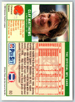 1989 Pro Set Clay Matthews #80