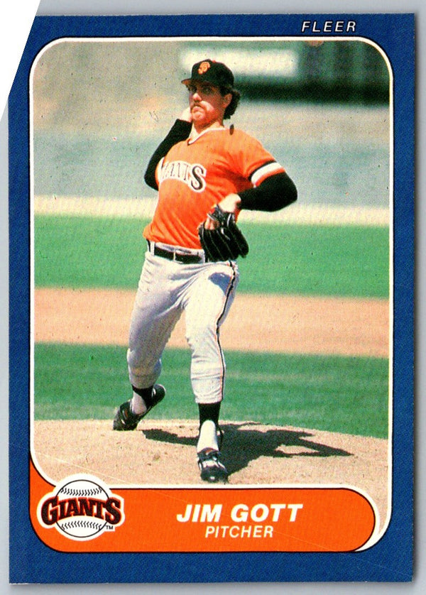 1986 Fleer Jim Gott #542