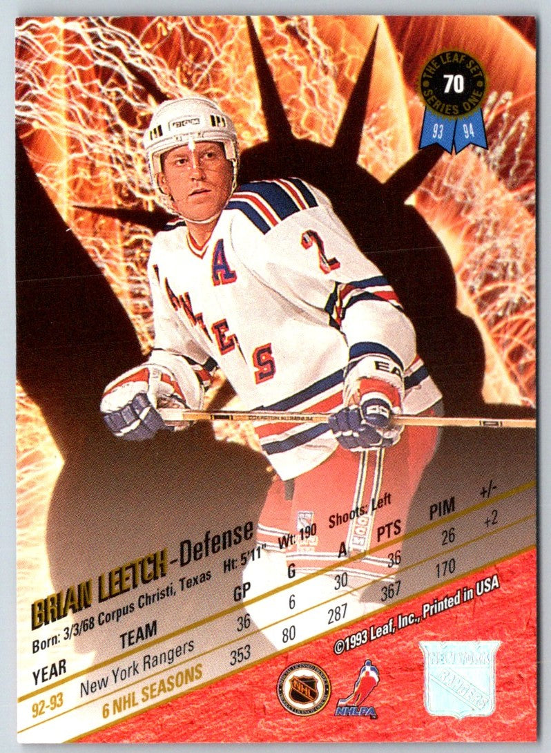 1993 Leaf Brian Leetch