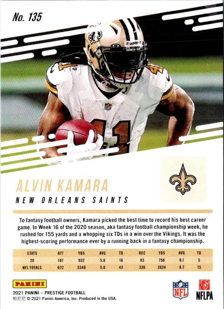 2021 Panini Prestige Alvin Kamara