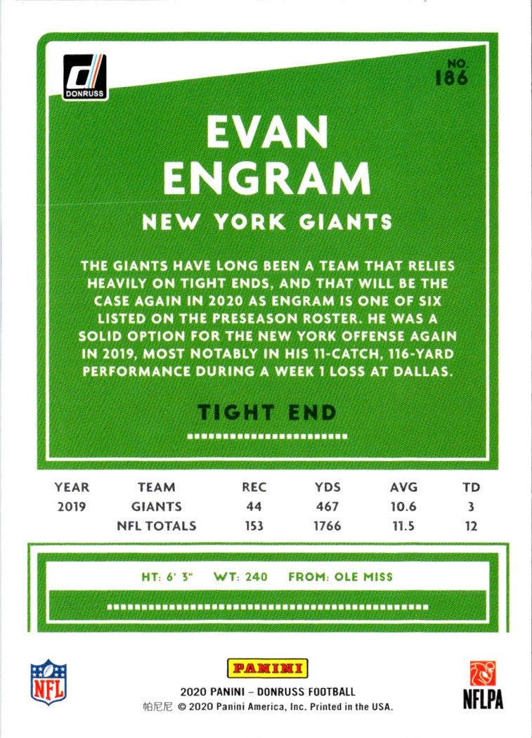 2020 Donruss Evan Engram