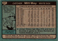 1980 Topps Milt May #647